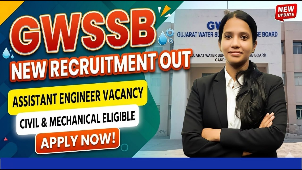 GWSSB Recruitment 2026 OUT! | Assistant Engineer Vacancy for Civil & Mechanical | by Nishima mam