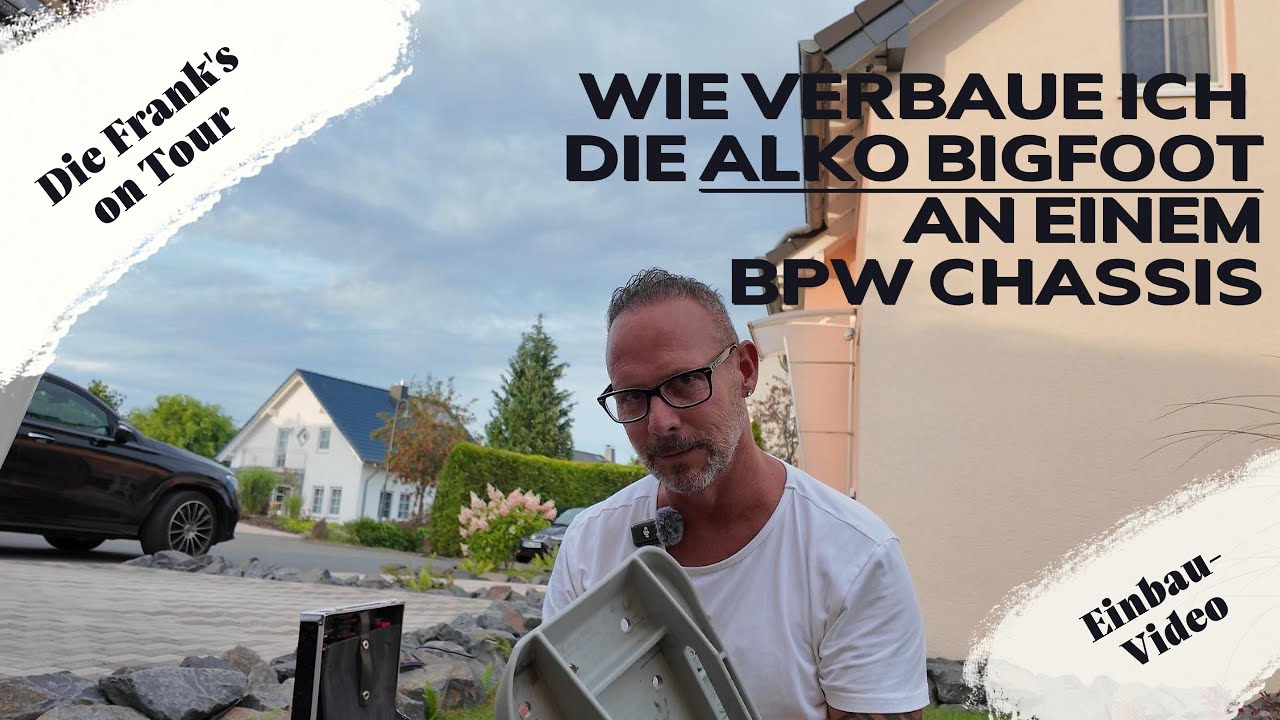 ALKO Big Foot Stützplatten am Hobby Wohnwagen montieren | BPW Chassis | Mit DN32 HT Rohr Doppelmuffe