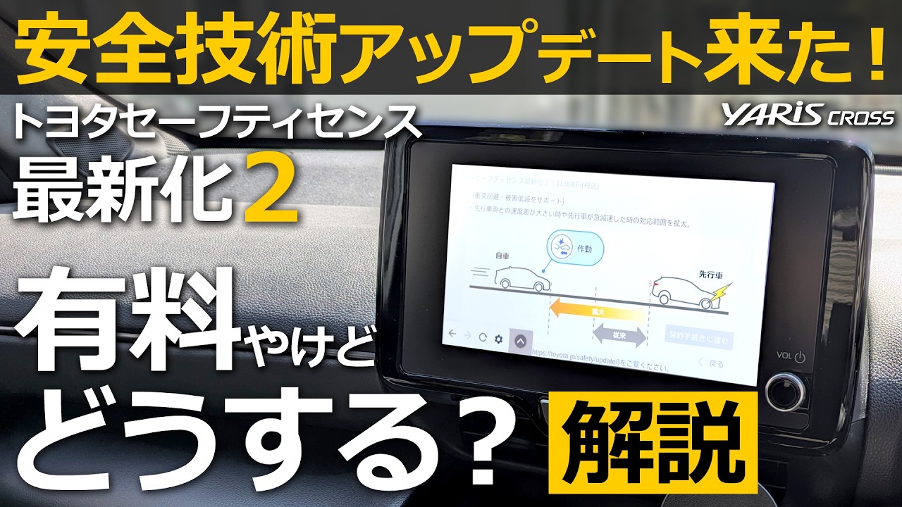 ヤリスクロス 最新化「衝突回避・被害低減」が来たー！プリクラッシュセーフティアップグレード。手続き方法を解説。【トヨタ YARIS CROSS ハイブリッド Z  2024改良】