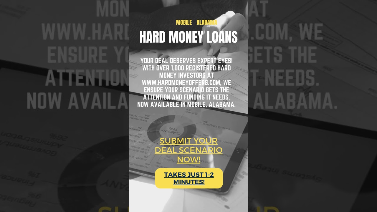 Commercial Hard Money Loans in Mobile Alabama...Money for Real Estate Investors!