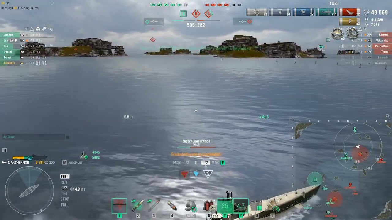 Gold Liga Ranked, spannender Kampf, Archerfisch, Chancenloser Gegner, World of Warships, Submarine