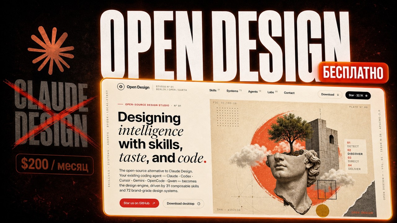 OPEN DESIGN: Бесплатный аналог Claude Design. Первый взгляд