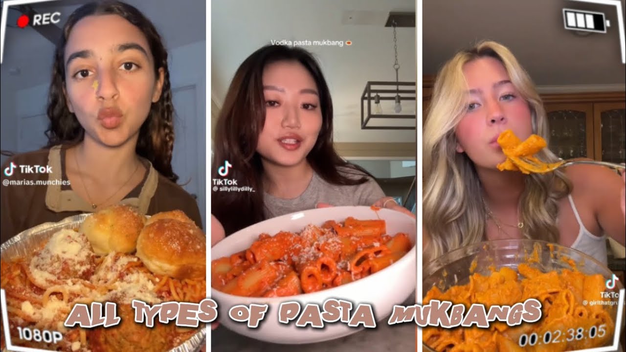 PASTA  MUKBANG TIKTOK COMPILATION 💐🍝