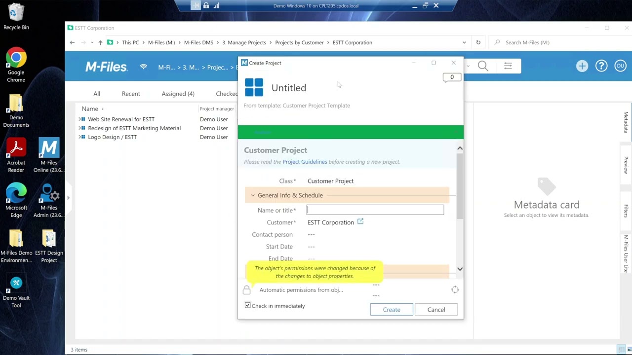 Project Management with M-Files
