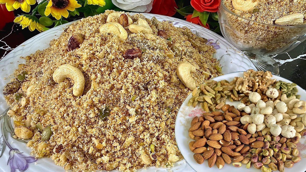 Suji Dry Fruits and Nuts Panjeeri 🌰🥜 | Super Healthy and Nutritious Dry Fruits and Nuts recipe