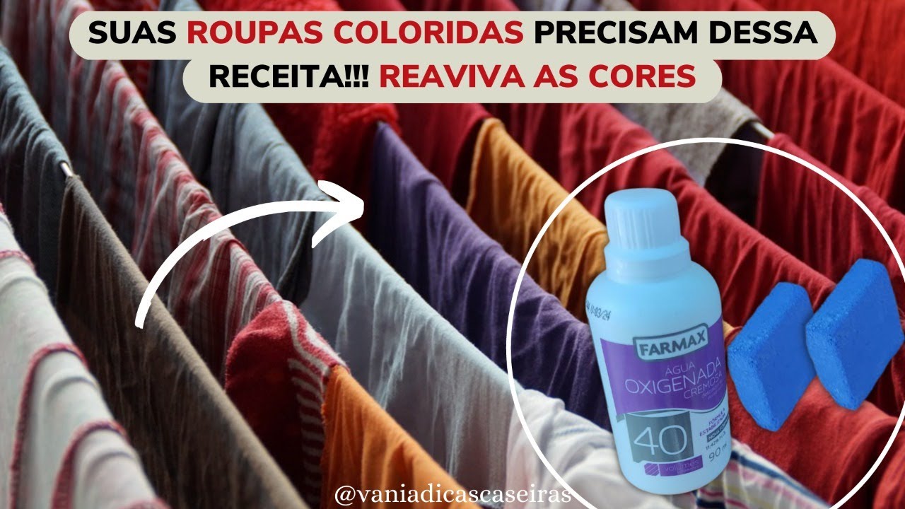 🔴SEGREDO DE LAVANDERIA!! QUALQUER ROUPA VELHA, FICA NOVA COM ESTE REAVIVADOR, ANIL CASEIRO!!!