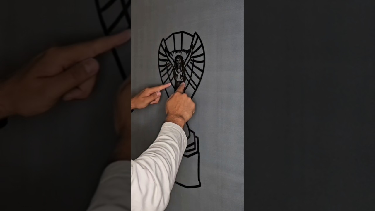 FIFA World Cup old trophy two hands drawing #FIFA #worldcuptrophy #worldcup #footballart #DeMakaj