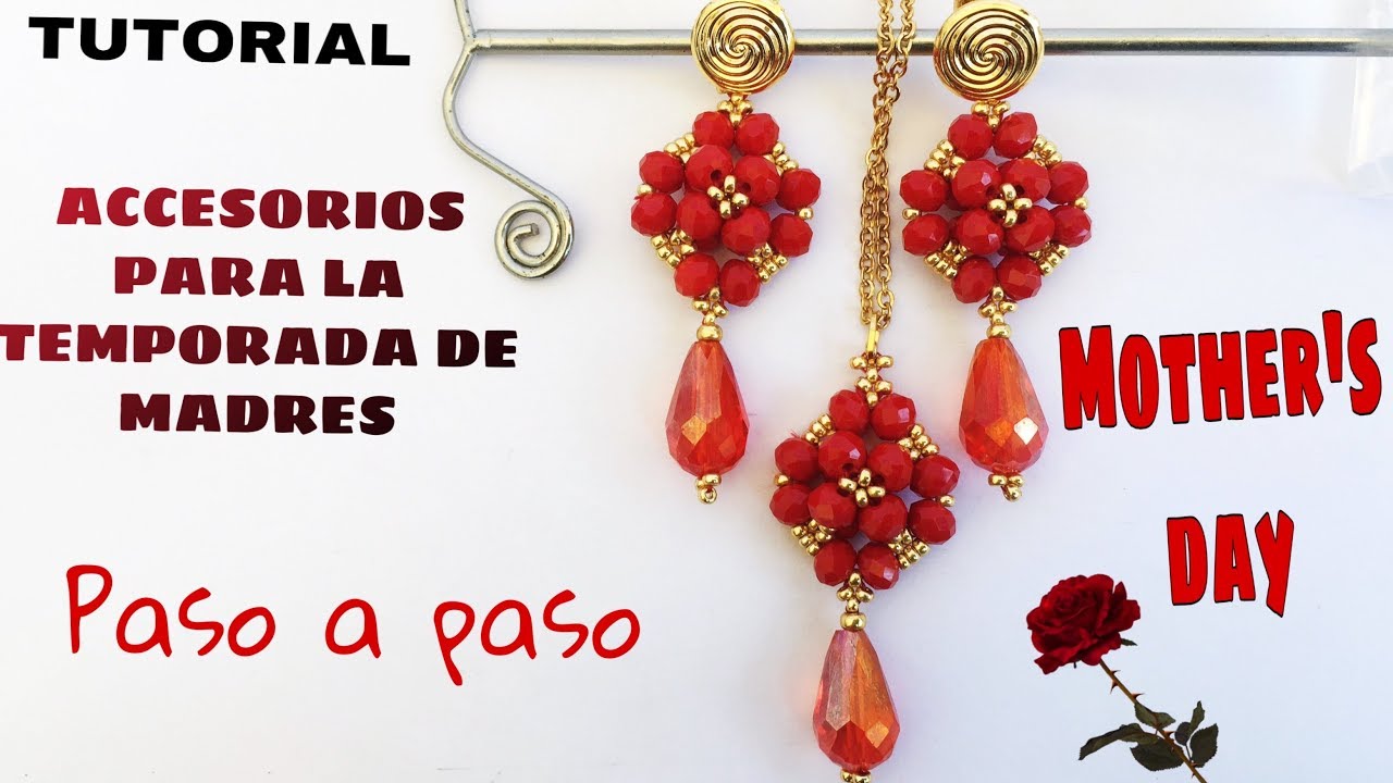 TUTORIAL DE BISUTERIA, ARETES PARA LAS MADRES POR ACCESORIES DESIGN
