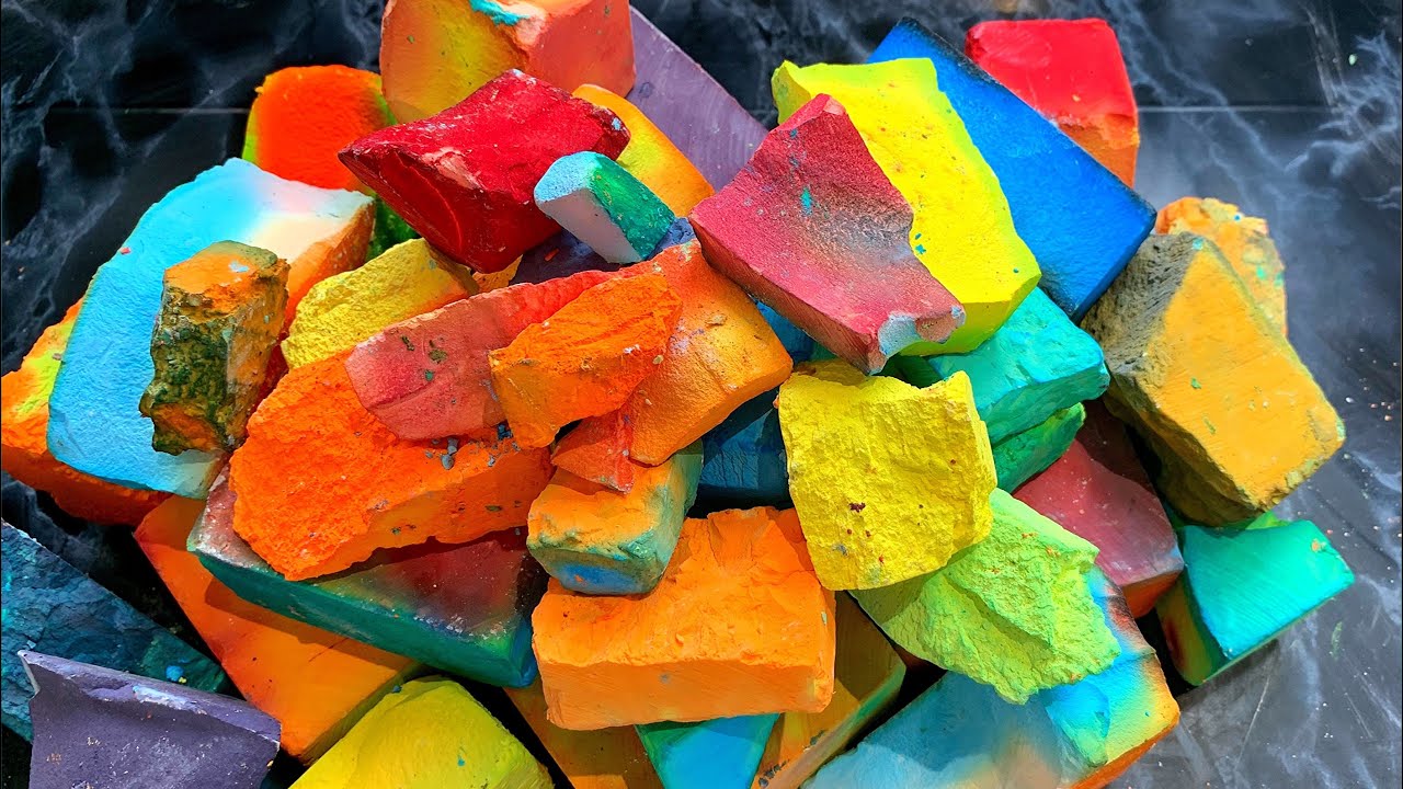 ASMR | 12k celebration crush part 1  | powdery | dyed chalk | satisfying | relaxing | calming
