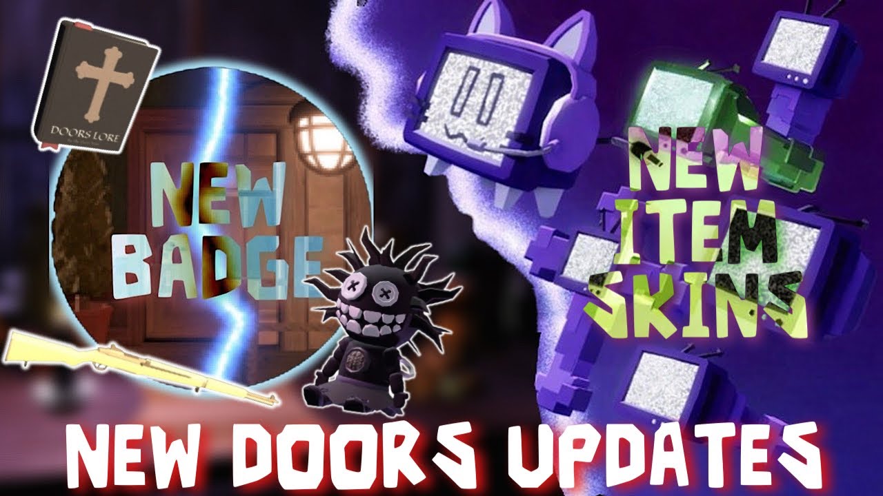 NEW DOORS BADGE IS FUN! (How to get the new double feature badge + new item skins and MORE!)