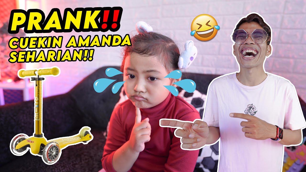 PRANK CUEKIN AMANDA SEHARIAN‼️ PENGEN MAIN SCOOTER SAMPAI NANGIS‼️ 🤣 wkwkw