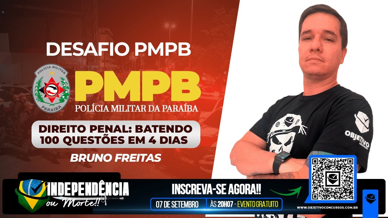DESAFIO PMPB | Direito Penal: BATENDO 100 QUESTÕES EM 4 DIAS - PARTE III - Prof. Bruno Freitas.