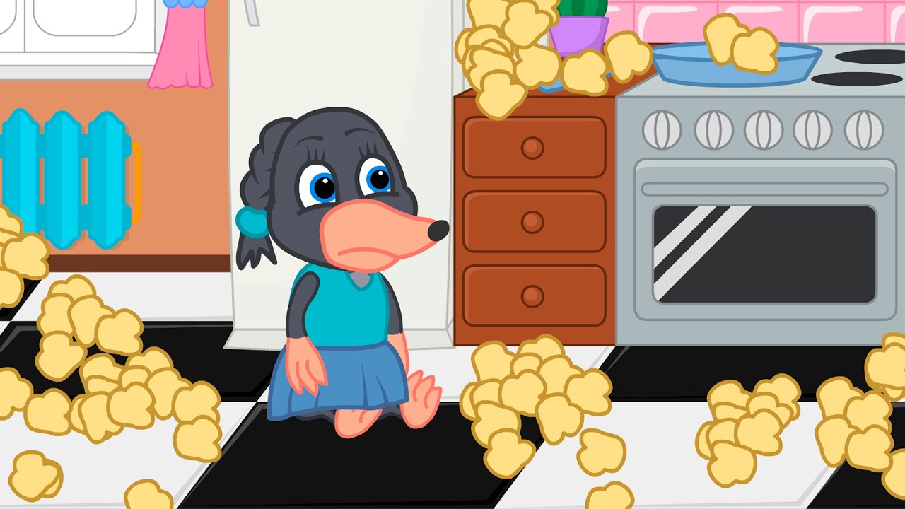 Benny Mole and Friends - Scattered Popcorn Cartoon for Kids