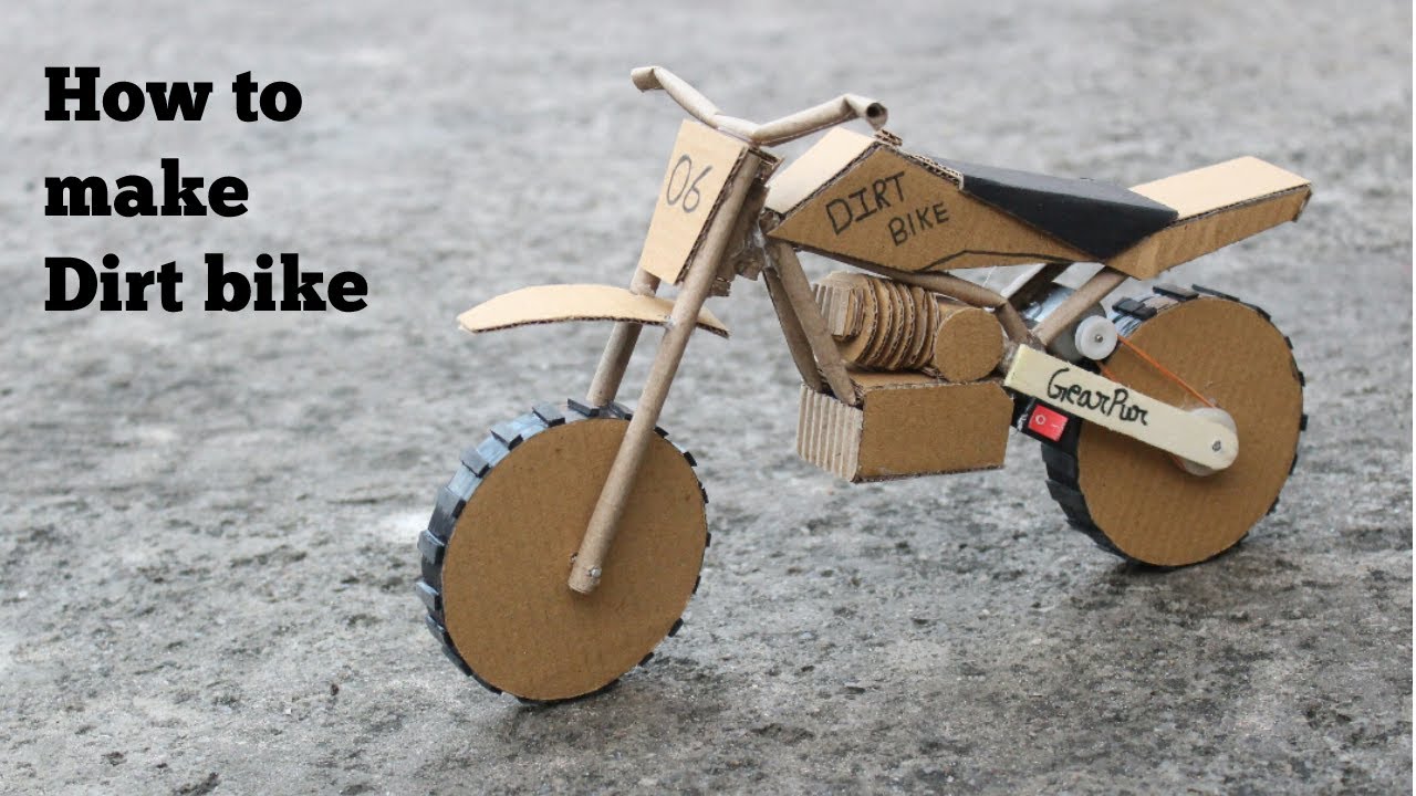 How to make cardboard Dirt bike at very simple