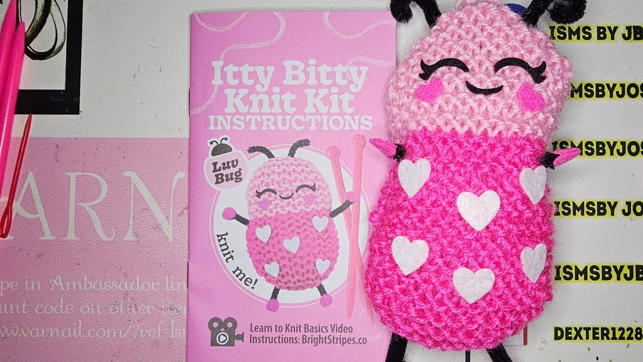 Five Below Itty Bitty Knit Kit Luv Bug How to knit For Beginners