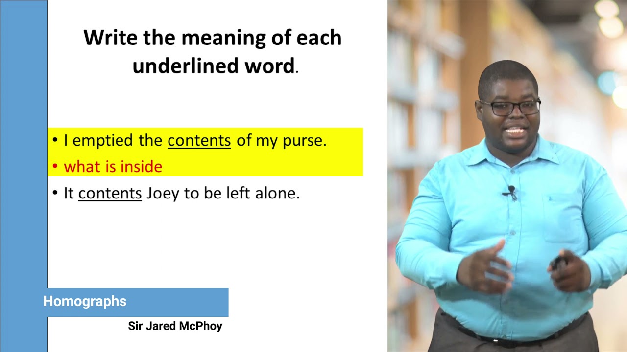 English Language - Grade 7: Homographs