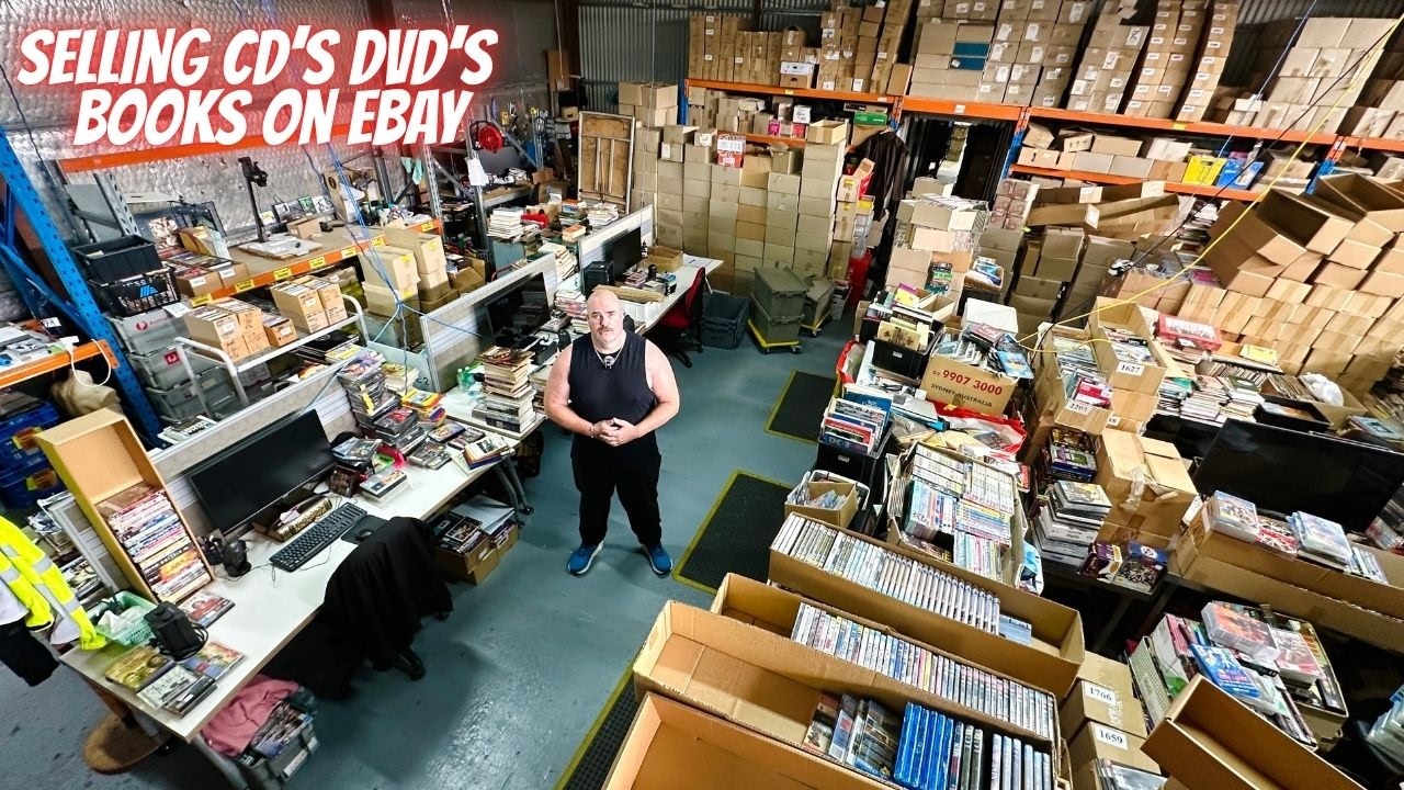 Organizing a HUGE CD DVD BOOK Warehouse | Selling on eBay