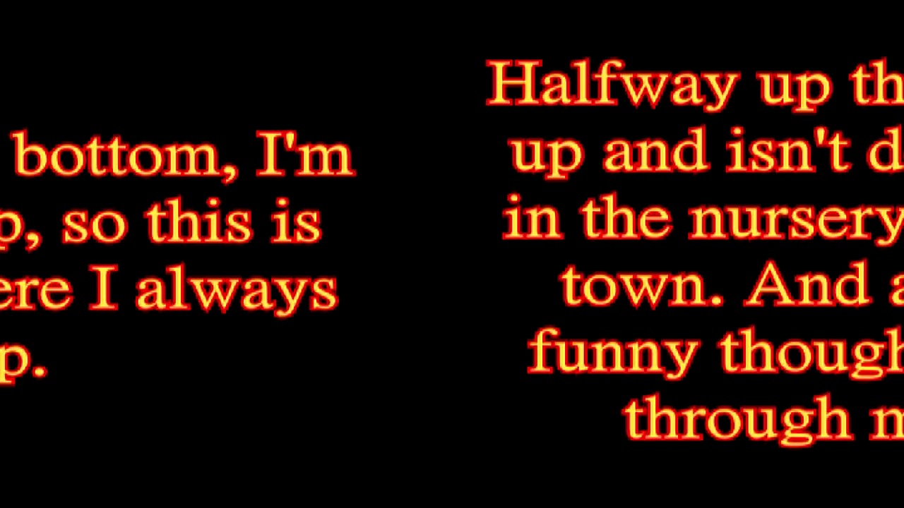 The Muppet Show - Halfway Down The Stairs (Instrumental with Lyrics)