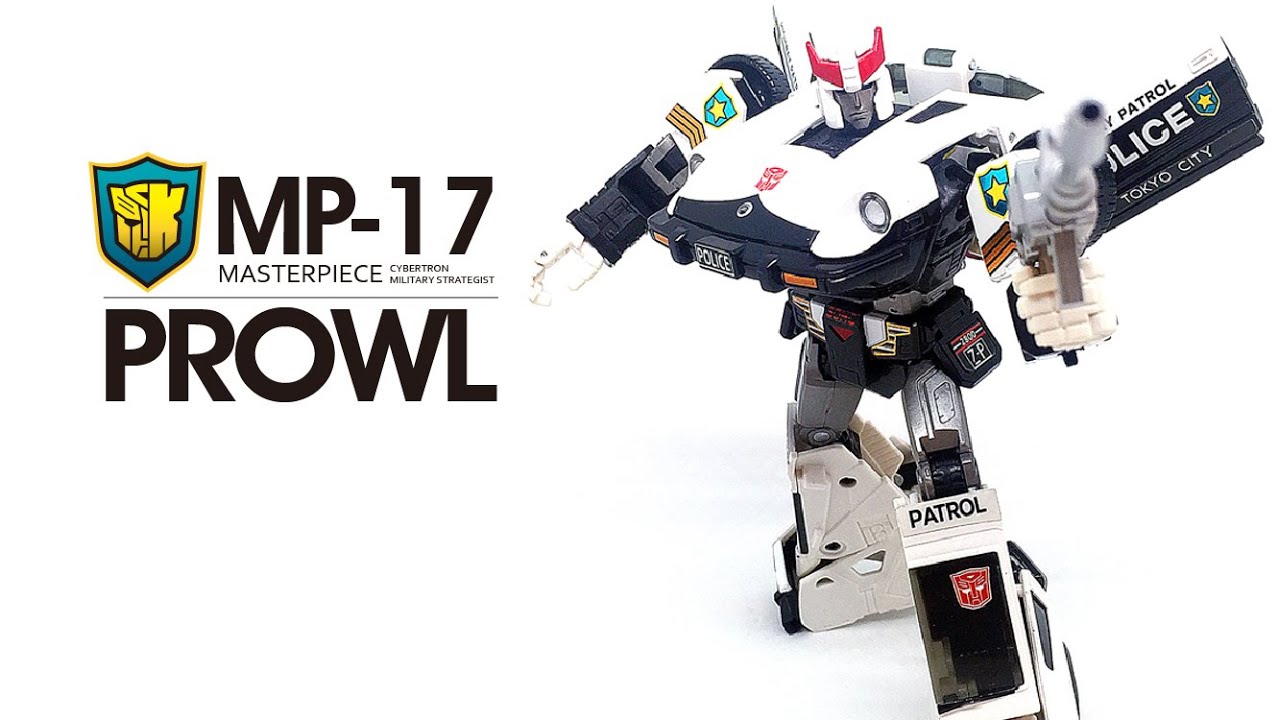 KL變形金剛玩具分享79 MP-17 警車／潛行者＋第三方貼紙 Masterpiece Prowl+Reprolabels