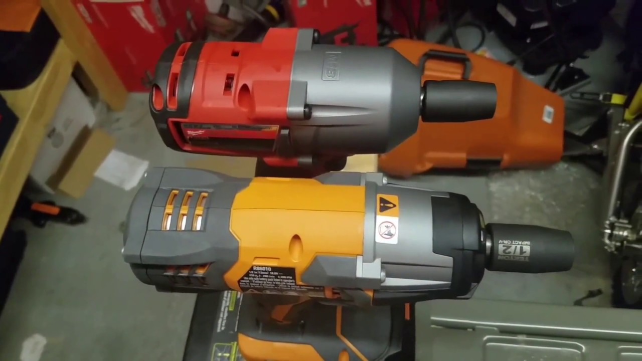 Milwaukee Fuel 18v Brushless Mid-Torque Impact Wrench vs Ridgid (R86010B)Face Off Round 2