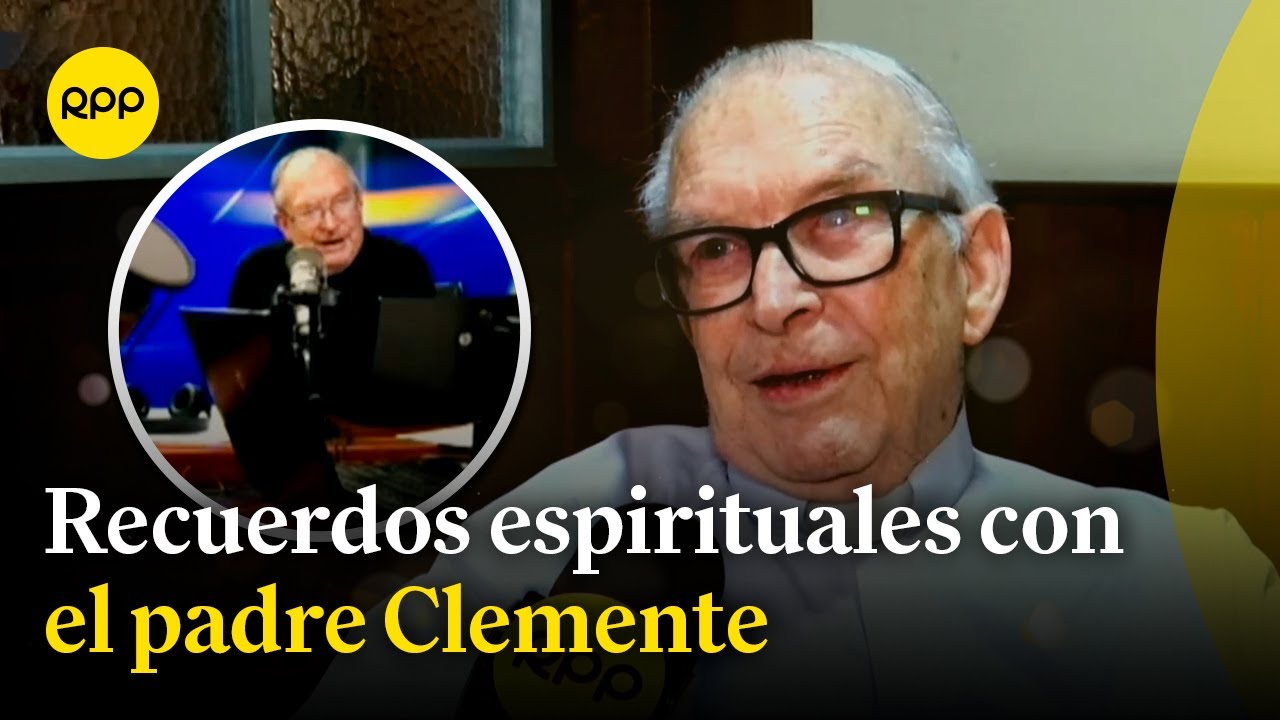 Úrsula Delgado conversa con el padre Clemente Sobrado