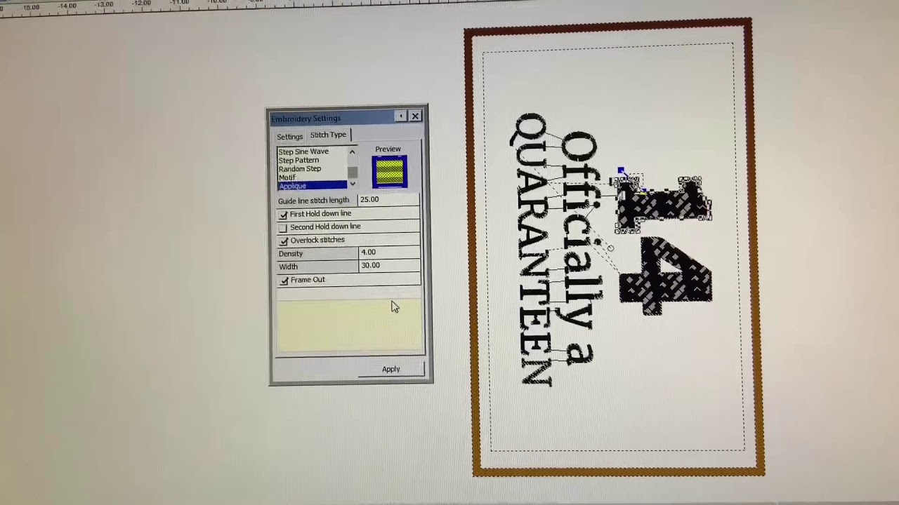 How to do Appliqué in the Singer Futura Embroidery Software