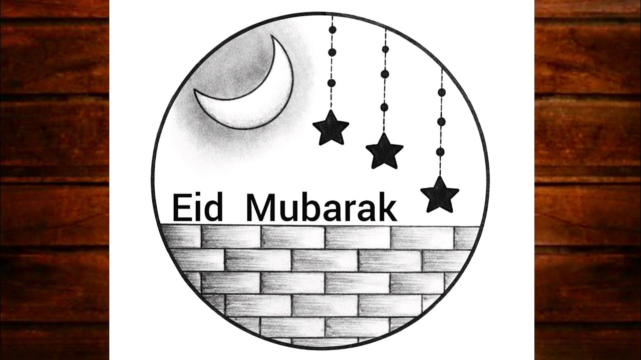 Eid Mubarak circle drawing / Easy Circle Drawing / Pencil Drawing / Easy drawing ideas for beginners