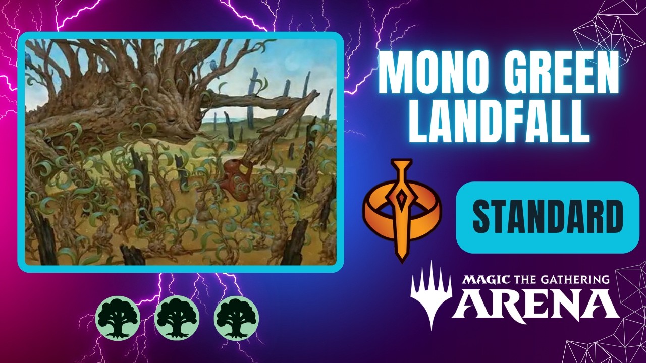 🌳🌳🌳 Монозеленый Landfall | Стандарт | BO3 | Геймплей Magic the Gathering Arena | HOB