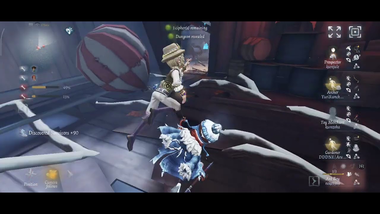 First win with Prince A skin Axe Boy 🪾⛏️❄️👻 #identityv 