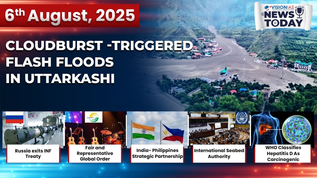 News Today | Daily Current Affairs | 6th August, 2025
