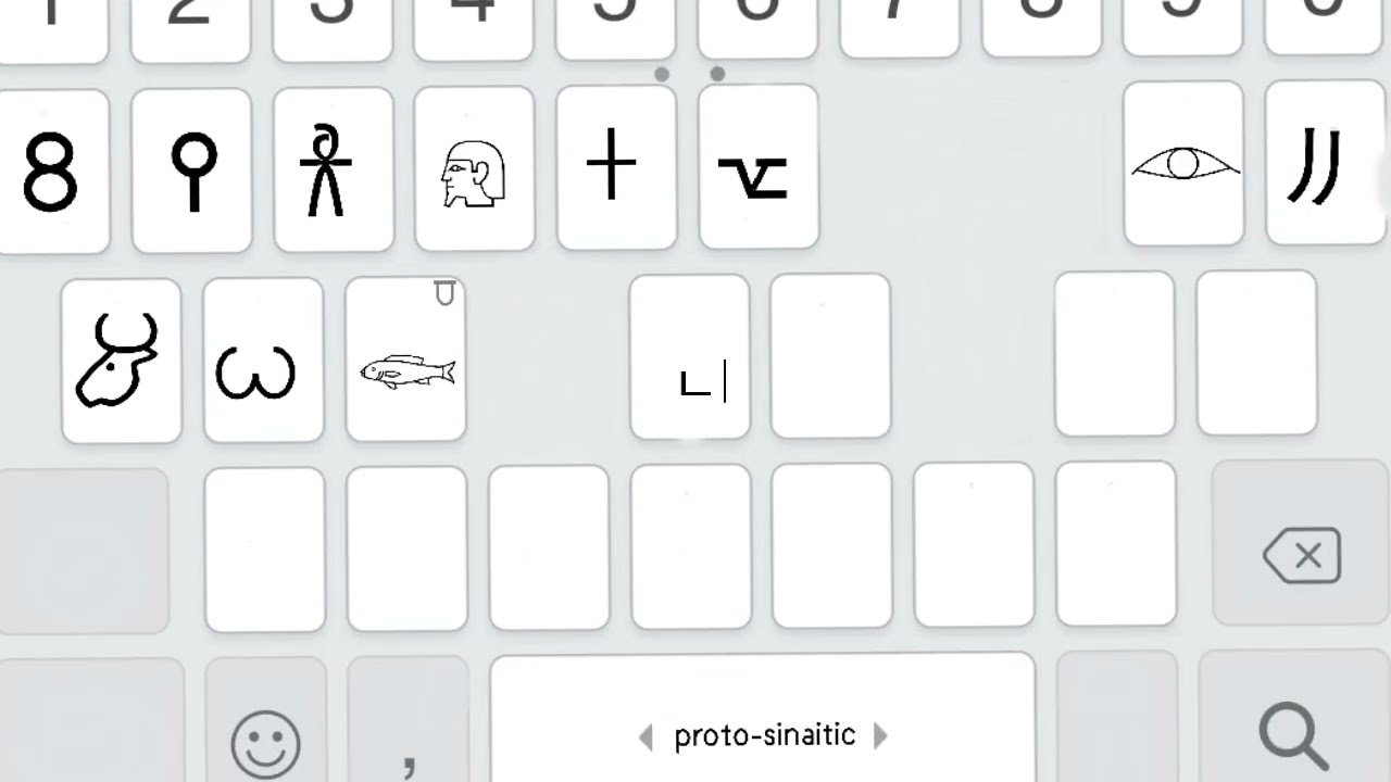 Proto-sinaitic keyboard