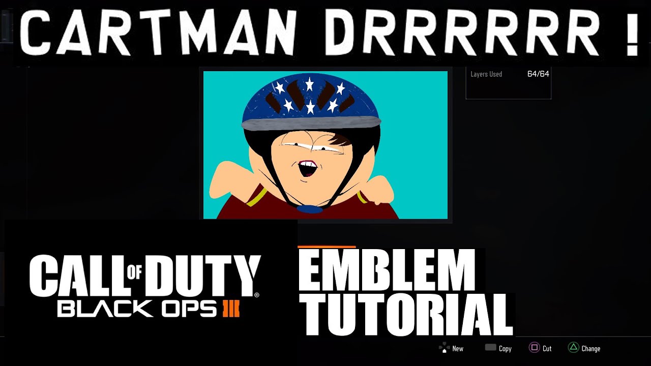 Black Ops 3 Emblem Tutorial - Retarded Cartman - South Park !