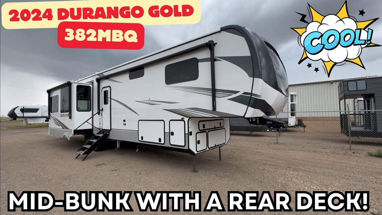 Двухъярусная кровать посередине салона с задним патио! 2024 K-Z Durango Gold 382MBQ
