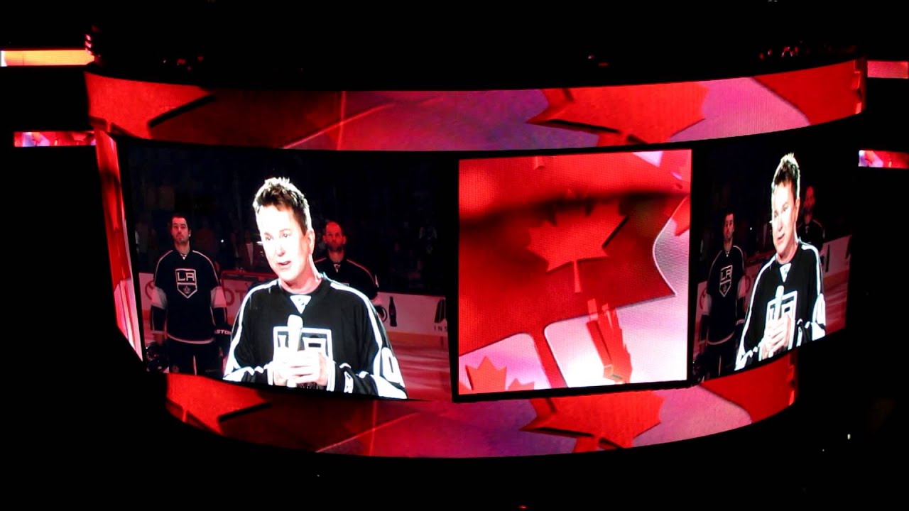 Canadian and American National Anthems Staples Center 4-6-13
