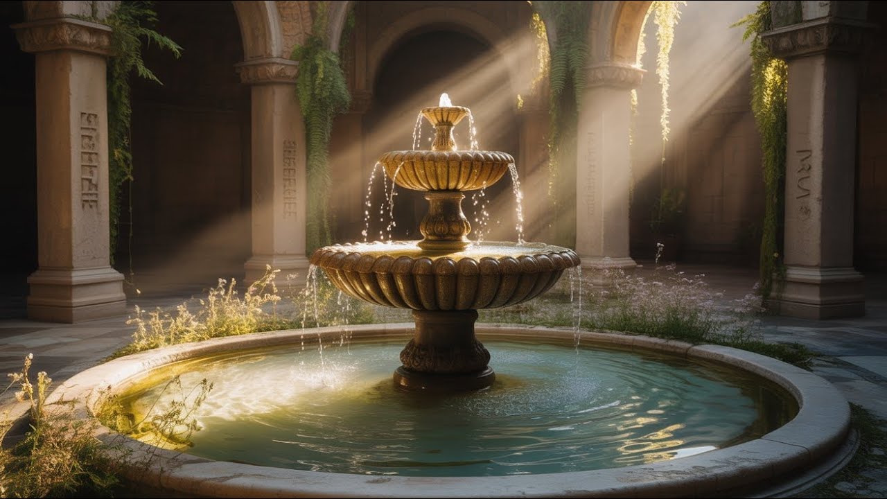 2 HOURS Pure Angelic Music & Healing Water Sounds for Deep Sleep | Celestial Water Fountain