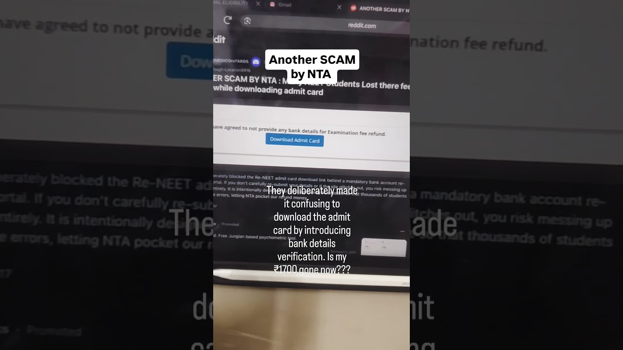 New NTA SCAM Re-NEET 😠 Update: We'll be able to change bank details after exam