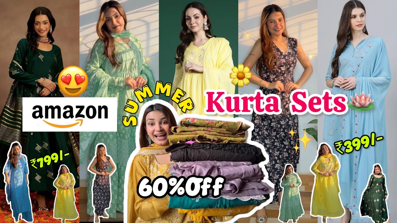 *HUGE* Amazon Summer Kurta Sets Haul🔥|| Amazon Partywear, Officewear Suits Haul🪷 || ncredible Isha12
