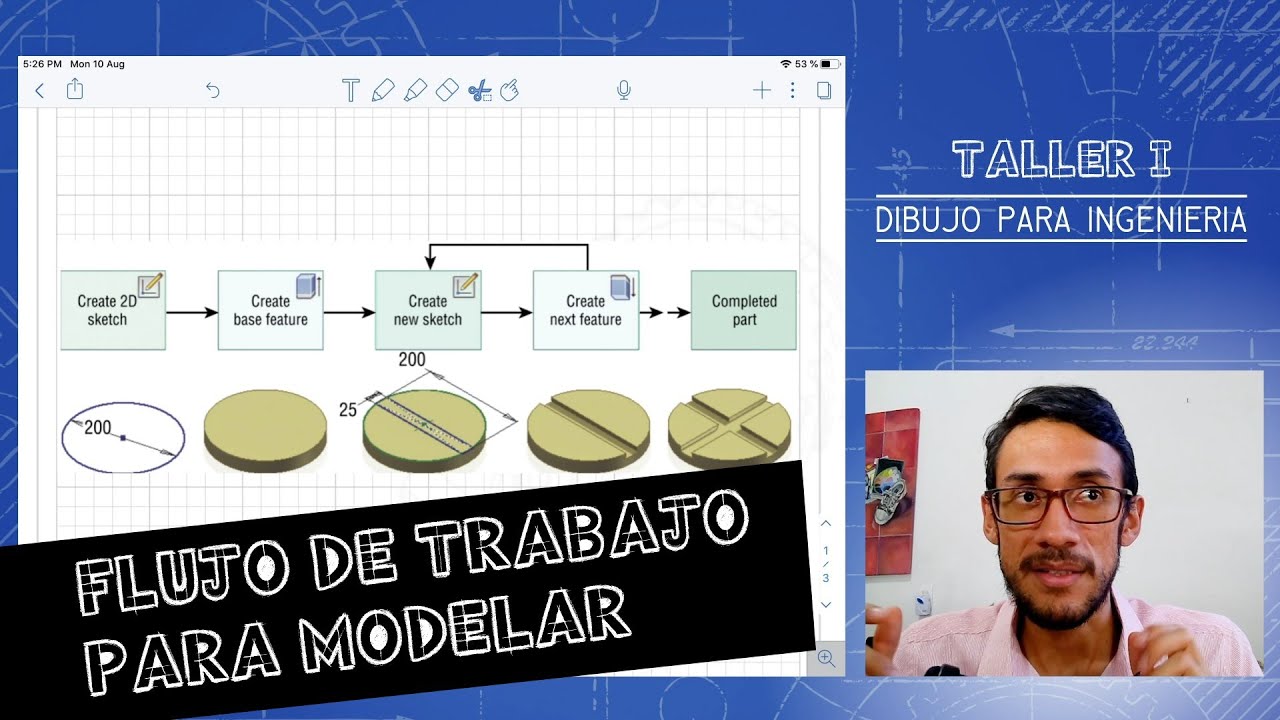 Taller 1 | Flujo de trabajo para el modelado de piezas