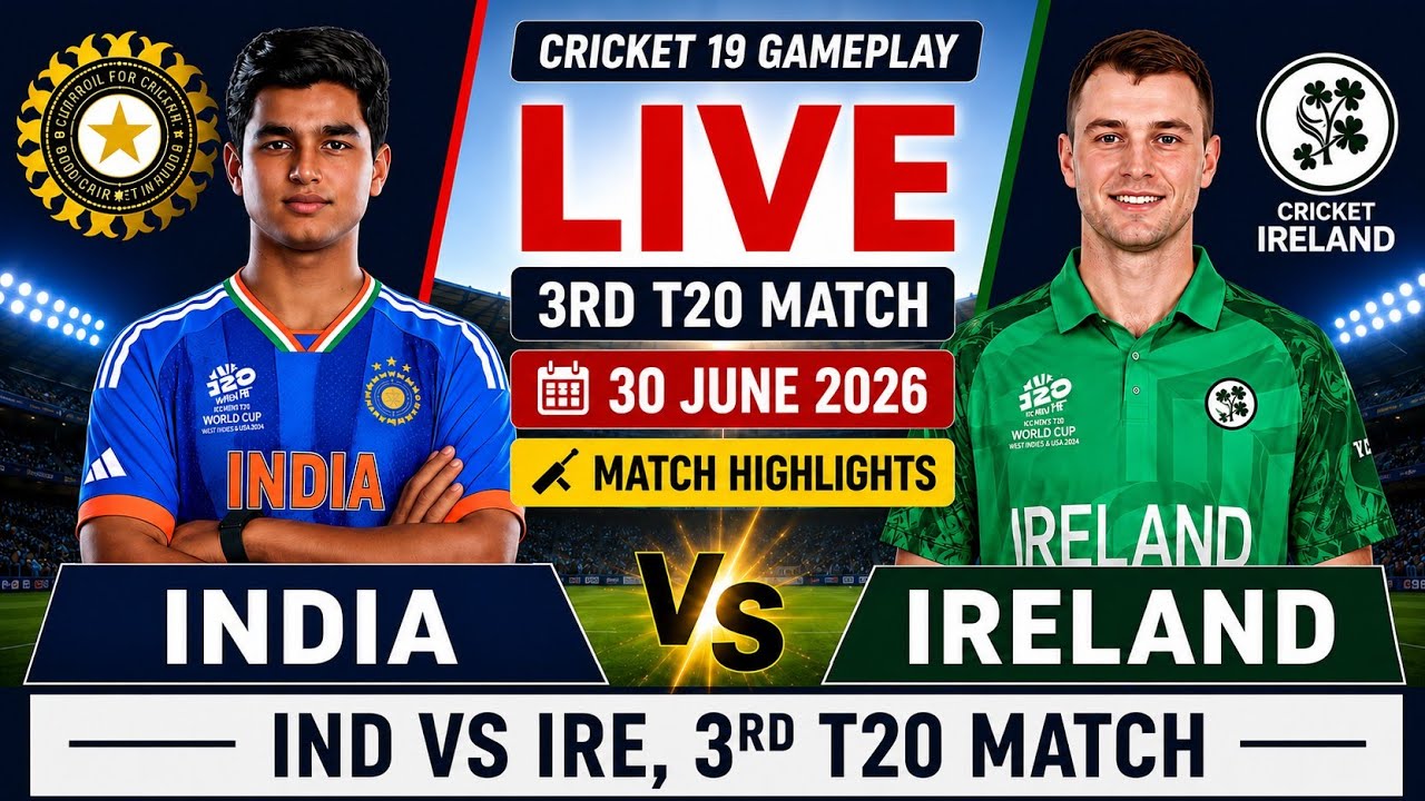 India vs Ireland 3rd T20 Match | Cricket 19 Gameplay | Hindi Commentary | Full Scorecard Highlights