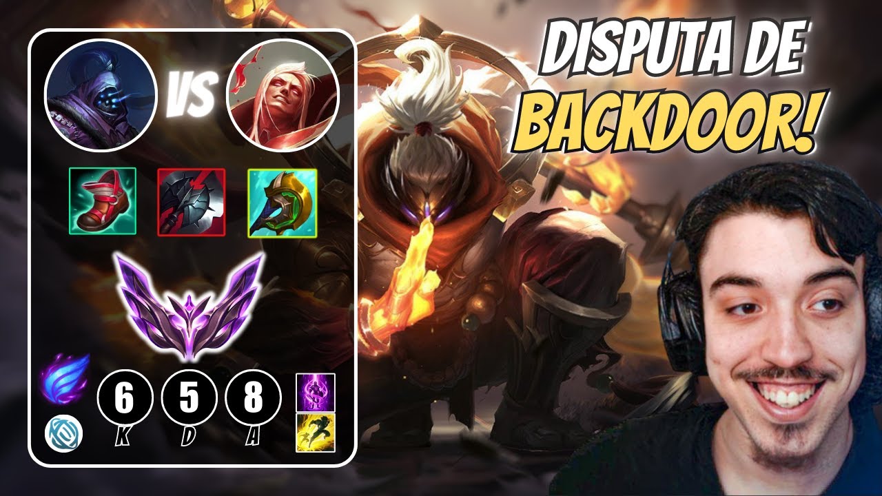 NICKLINK de JAX em um JOGÃO com disputa de  BACKDOOR ! LoL BR VOD's.