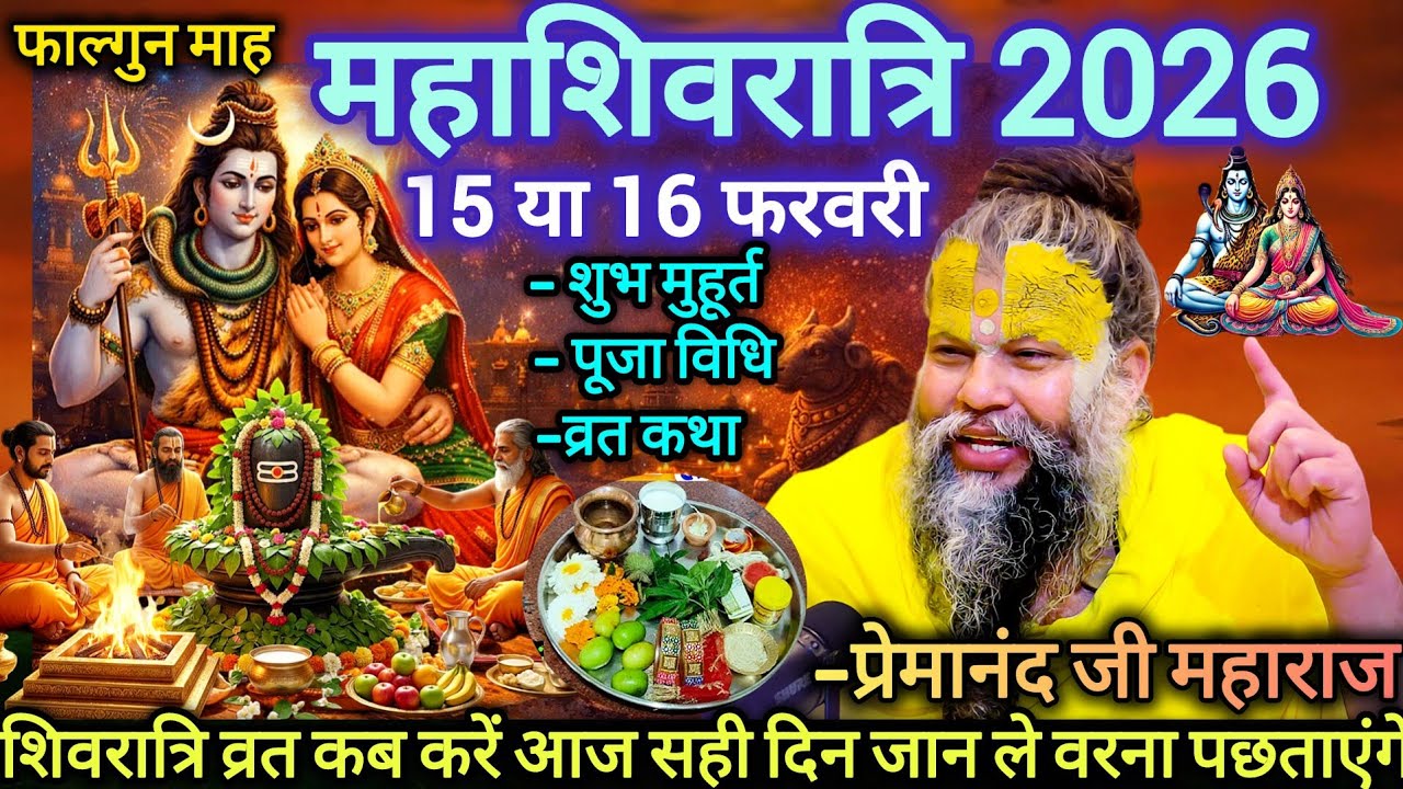 महाशिवरात्रि 2026 कब है? 15 या 16 फरवरी | शिवरात्रि व्रत सही दिन, शुभ मुहूर्त, पूजा विधि 