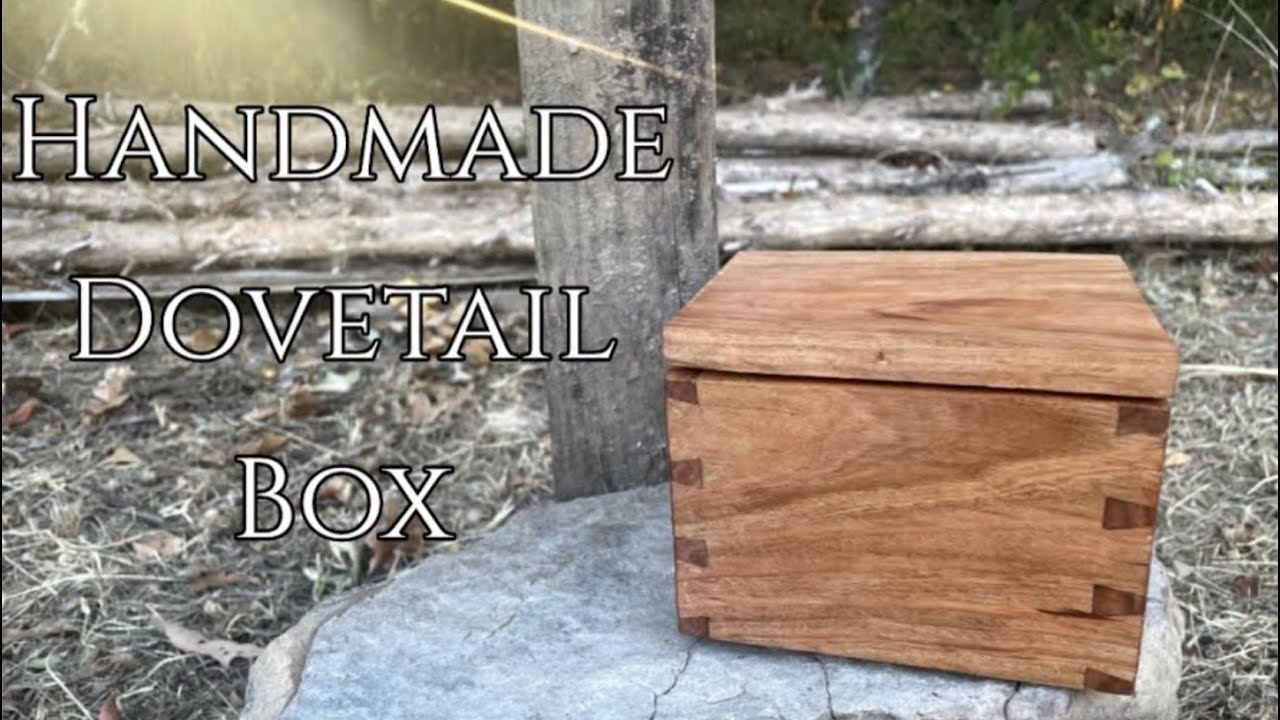 Dovetailed box made from firewood