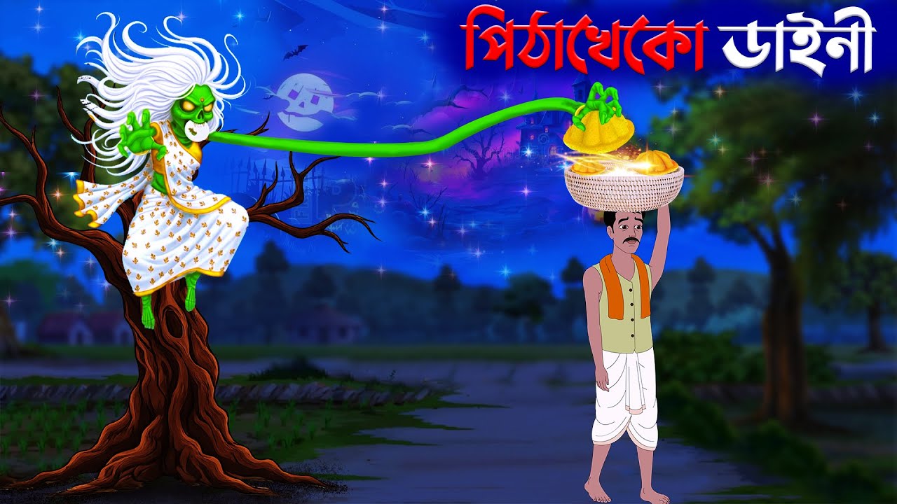 পিঠাখেকো ডাইনী | Thakurmar Jhuli | Bengali Horror Cartoon | Bangla Golpo | Dainir golpo