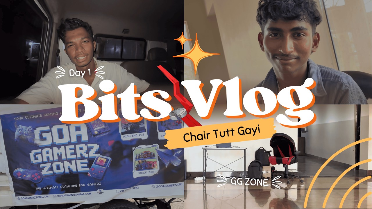 Day 1 in Bits Pilani Goa Chair Tutt Gayii 🤦‍♂️😢 #bitspilani #quark #goagamerzzone