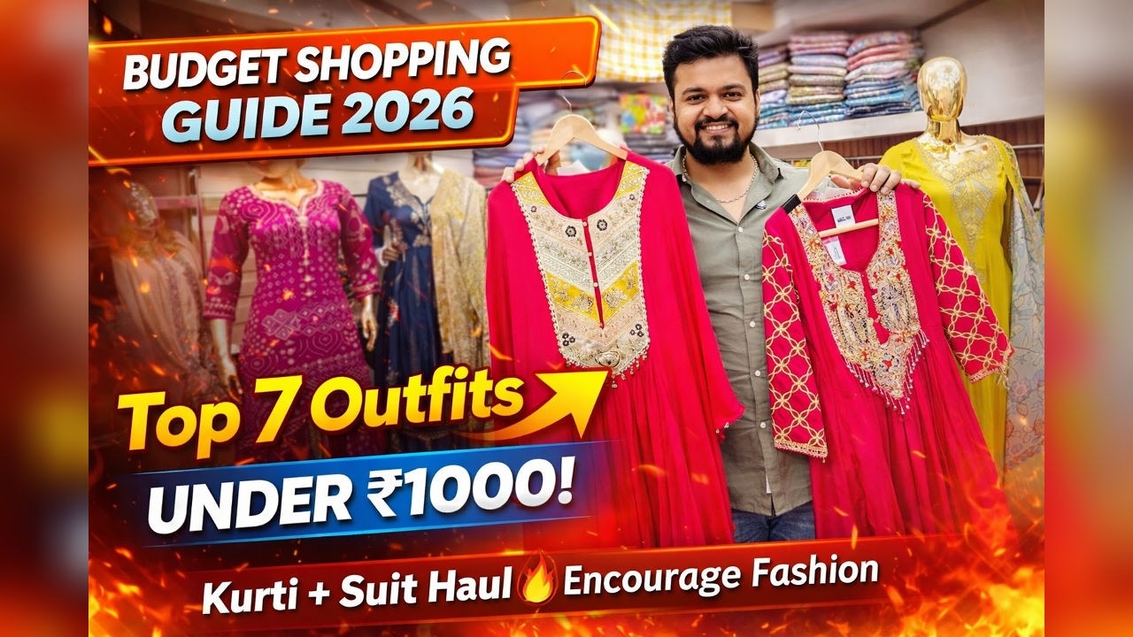 Budget Shopping Guide 2026 | Top 7 Outfits Under ₹1000 | Kurti + Suit Haul 🔥 | Encourage Fashion