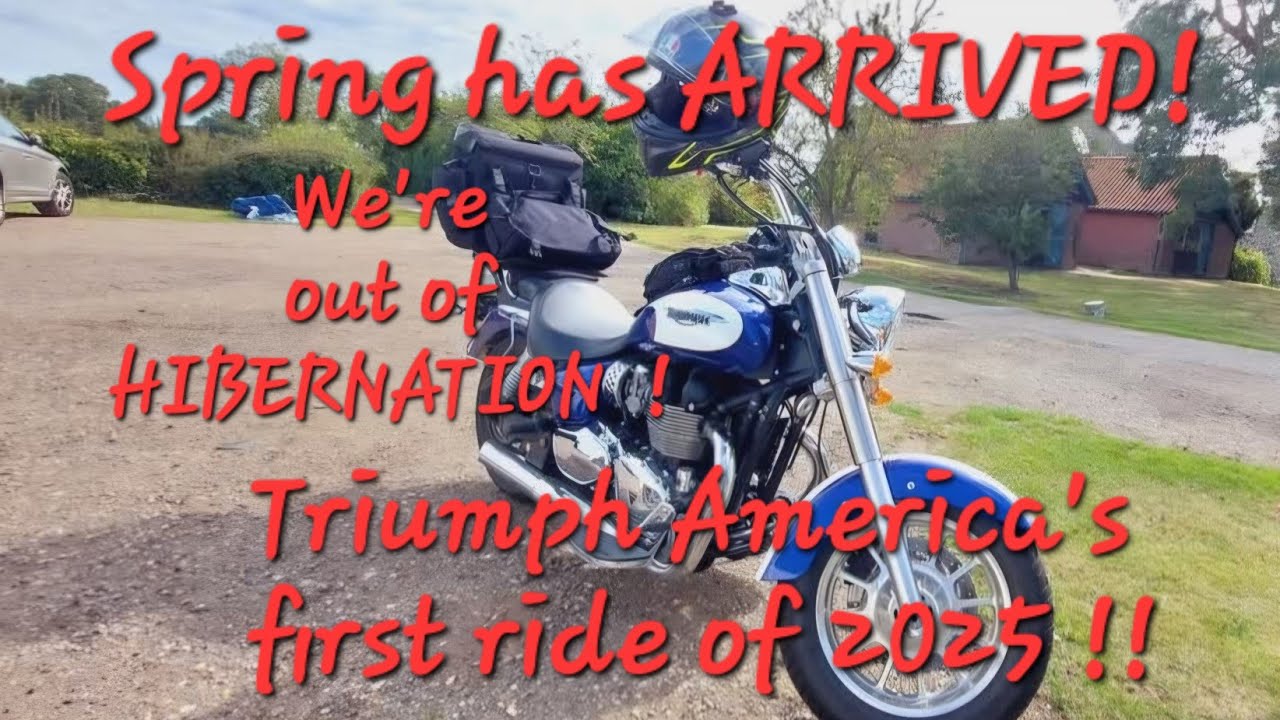The Triumph America Is Out Of Hibernation!! First Ride Of 2025 - A Perfect Sunny Spring Day For It!