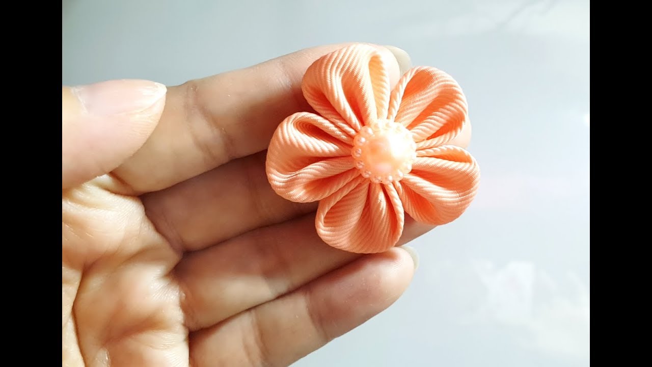 Basic Kanzashi Ribbon Flower Petal Tutorial 8 • かんたん基本かんざしチュートリアル 🌺🌺