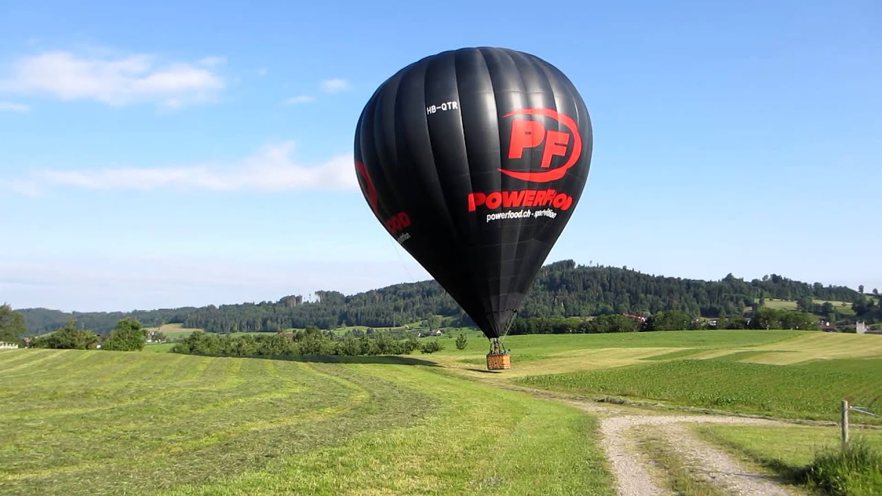 Landung PowerFood Heissluftballon