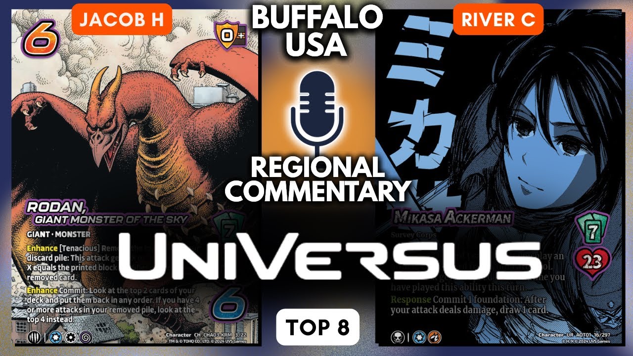 Rodan, Giant Monster of the Sky VS Mikasa Ackerman | UniVersus Regional Commentary