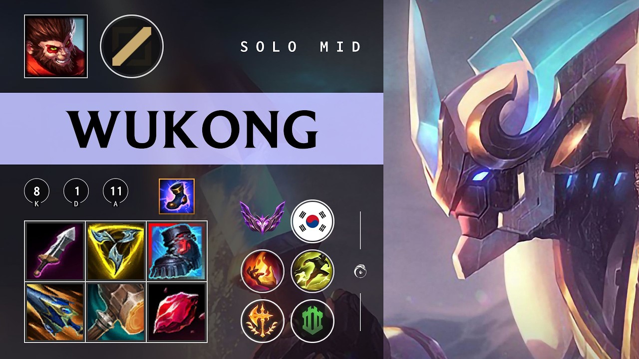 Wukong Mid vs Ahri - KR Master Patch 26.04